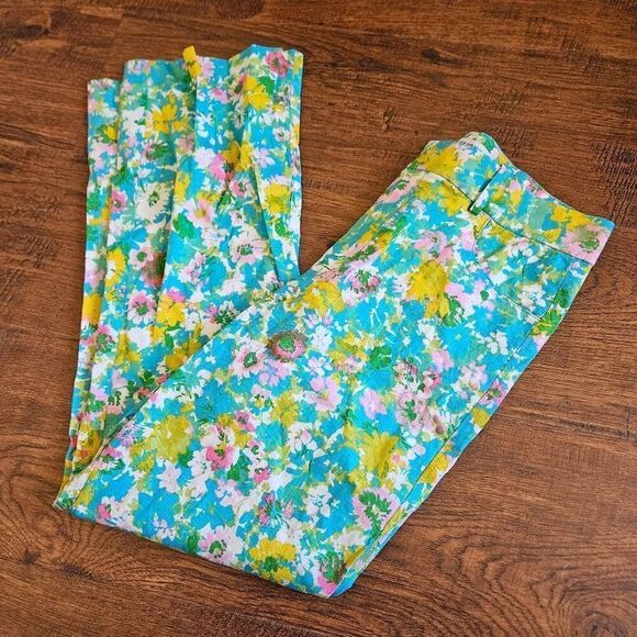 Zara Floral Linen Blend Flared Trousers - Picture 9 of 9